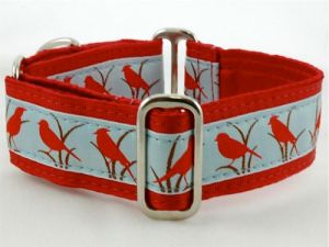 Red bird collar from 2 Hounds Designs